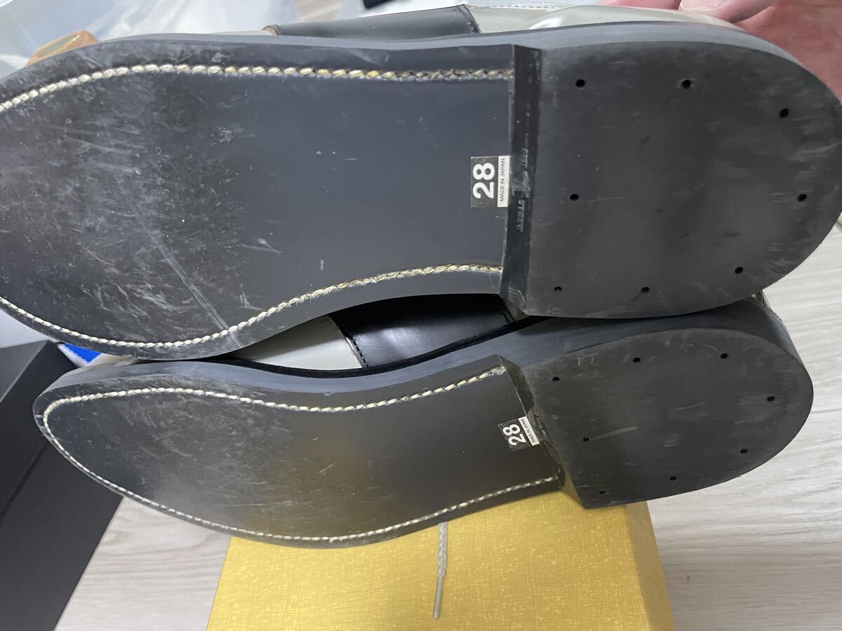 1度着用 希少28 リーガル REGAL サドルシューズ ブラックソーテル レザー ビジネス 普段使い オシャレ サドル 28_画像7