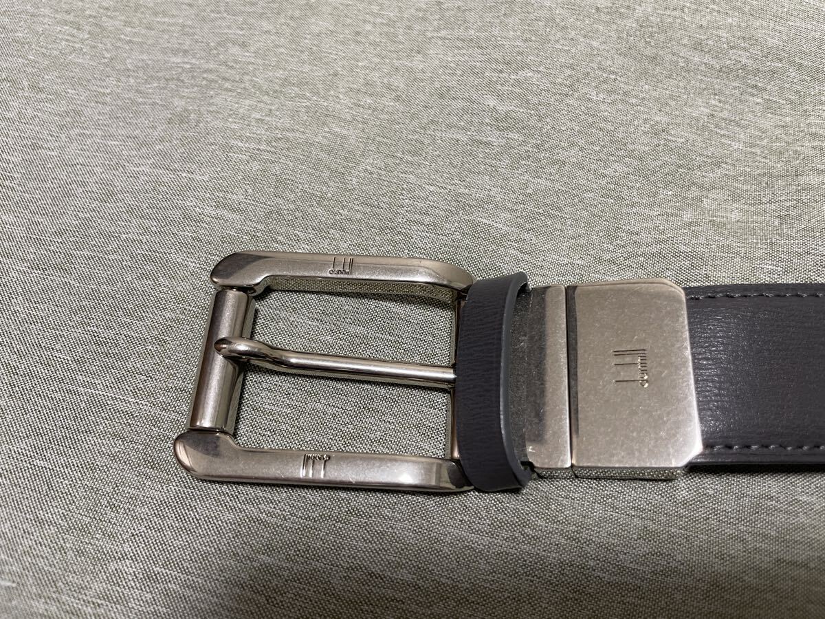 ほぼ未使用 ダンヒル dunhill ベルト リバーシブルベルト ダークグレー？ カーキ？ オリーブ？ 87 90.5 94 97.5 ビジネス リバーシブル _画像2