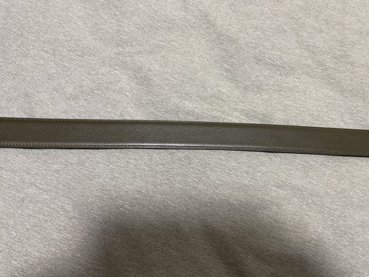 ほぼ未使用 ダンヒル dunhill ベルト リバーシブルベルト ダークグレー？ カーキ？ オリーブ？ 87 90.5 94 97.5 ビジネス リバーシブル _画像8