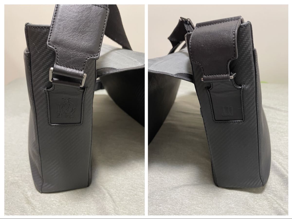 ほぼ未使用 ダンヒル dunhill メッセンジャーバッグ ショルダーバッグ ロゴ ブラック ビジネス 普段使い メッセンジャー_画像9
