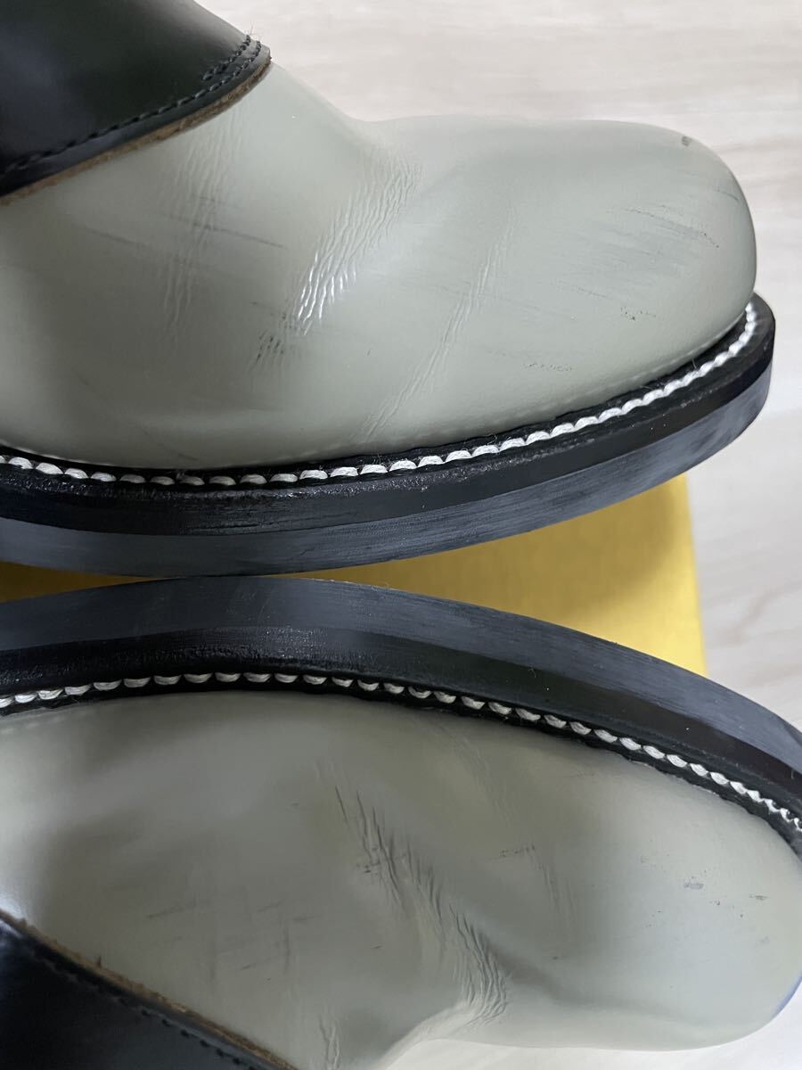 1度着用 希少28 リーガル REGAL サドルシューズ ブラックソーテル レザー ビジネス 普段使い オシャレ サドル 28_画像9