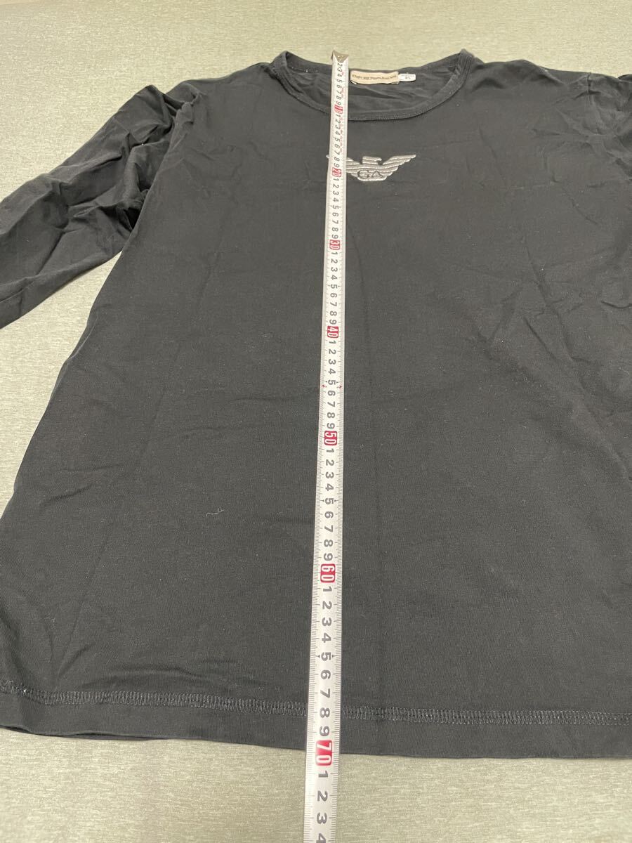  アルマーニ ARMANI 長袖シャツ XL EMPORIO ARMANI エンポリオアルマーニ ブラック 黒 トップス 長袖Ｔシャツ GA GIORGIO ジョルジオ _画像8