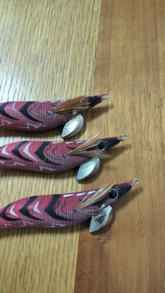 エギ王q 3.0号 ハイコントラストカラー B30 RAG 赤グロー レッド セット 廃盤_画像4