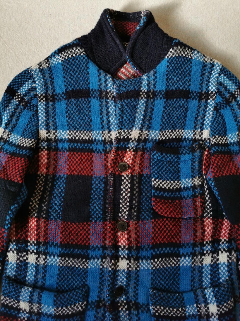 希少 Tomorrowland Tricot 人気 ニットジャケット M トリコロールカラー ブラック ウール 正規品 フラッグショップで購入_画像3