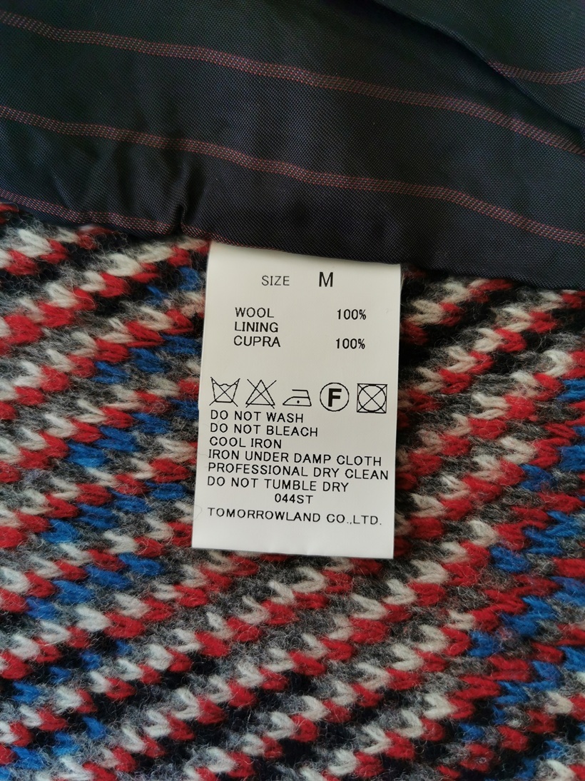 希少 Tomorrowland Tricot 人気 ニットジャケット M トリコロールカラー ブラック ウール 正規品 フラッグショップで購入_画像10