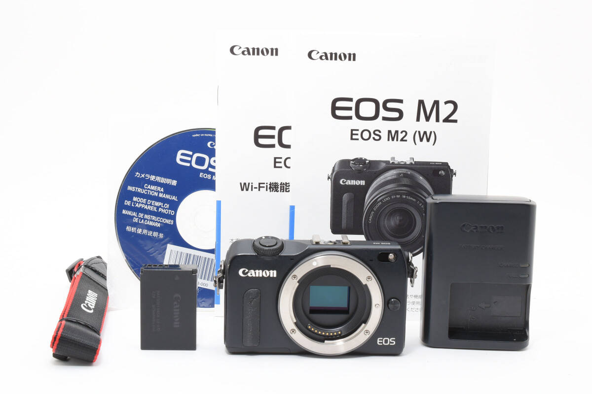 極上品 キャノン Canon EOS M2 ボディ ミラーレス カメラ 一眼 黒 ブラック #052 #581 #1451_画像1