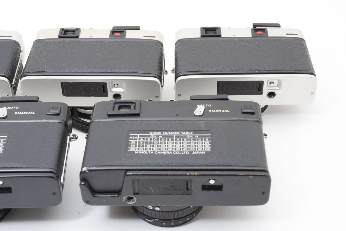 訳あり大特価 ミノルタ minolta Hi-matic E x2個 / F x3個 黒 ジャンク 動作未確認 レンジファインダー フィルムカメラ #001 #57 #1452_画像7