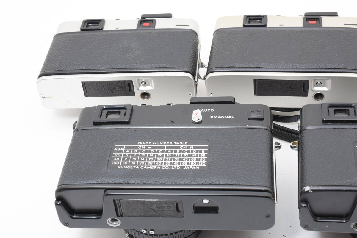 訳あり大特価 ミノルタ minolta Hi-matic E x2個 / F x3個 黒 ジャンク 動作未確認 レンジファインダー フィルムカメラ #001 #57 #1452_画像6