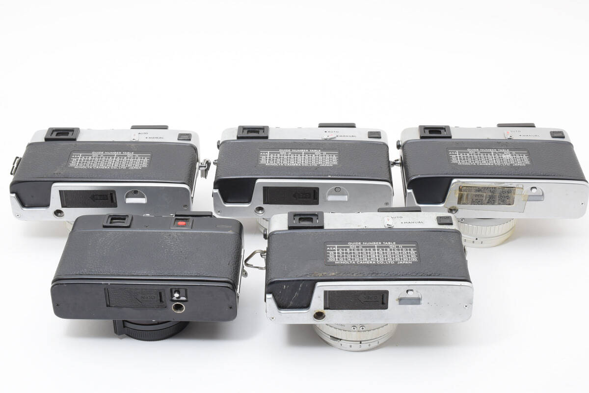 訳あり大特価 ミノルタ minolta Hi-matic E 4個 / F 1個 黒 ジャンク 動作未確認 レンジファインダー フィルムカメラ #001 #57 #1453_画像5