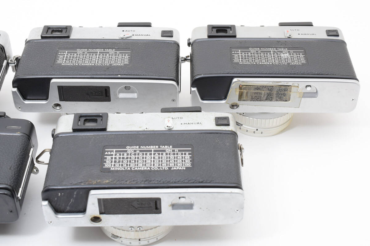 訳あり大特価 ミノルタ minolta Hi-matic E 4個 / F 1個 黒 ジャンク 動作未確認 レンジファインダー フィルムカメラ #001 #57 #1453_画像7