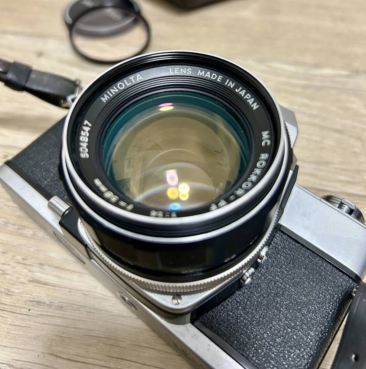 【⑯自宅保管品】MINOLTA/ミノルタ/SRT101 /世界発分割測光/1966年代～発売/一眼レフカメラ/レンズ/MC ROKKOR-PF/58ｍｍ ｆ/1.4_画像8