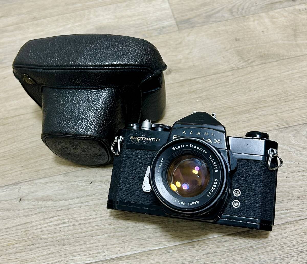 【⑮自宅保管品】PENTAX/ペンタックス/SPOTMATIC/SP/一眼レフカメラ/1964年代～/旭光学/現RICOH/レンズ/Takuma/1:1.8/55/昭和レトロ/_画像1