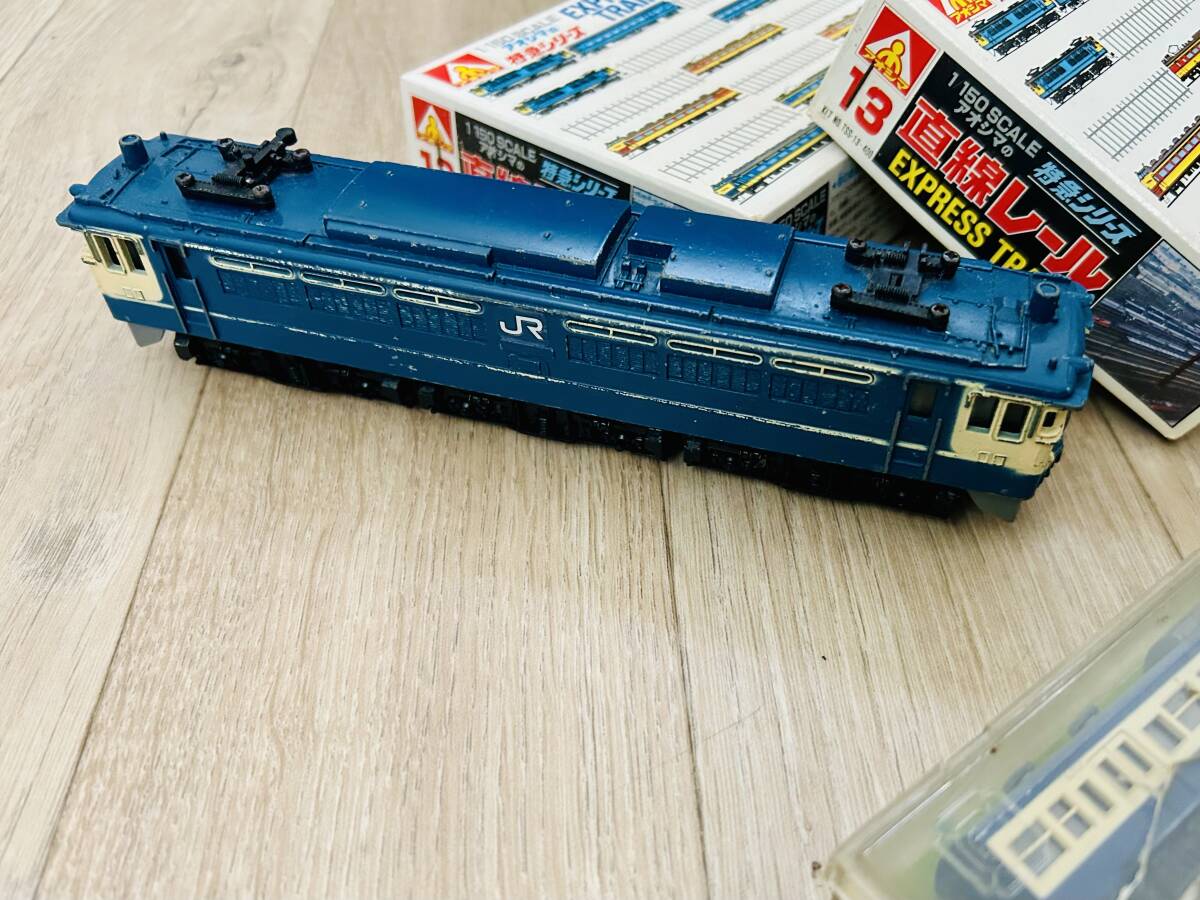 KATO製/EF65 1000番台/ 国鉄 モハ111-336形/アオシマ/ 1/150スケール/EXPRESS TRAIN/特急シリーズ/直線レール/鉄道模型セット×２/_画像6