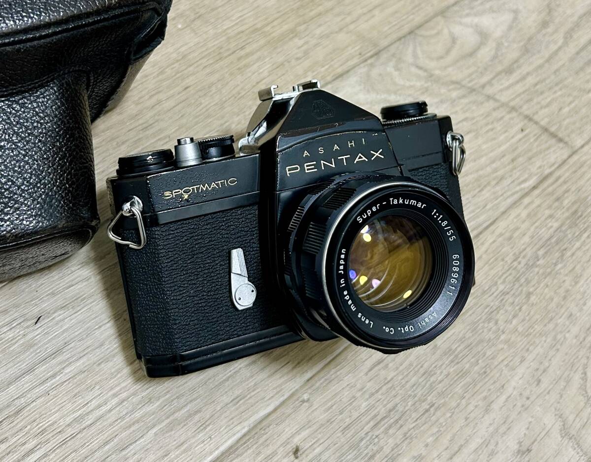 【⑮自宅保管品】PENTAX/ペンタックス/SPOTMATIC/SP/一眼レフカメラ/1964年代～/旭光学/現RICOH/レンズ/Takuma/1:1.8/55/昭和レトロ/_画像2
