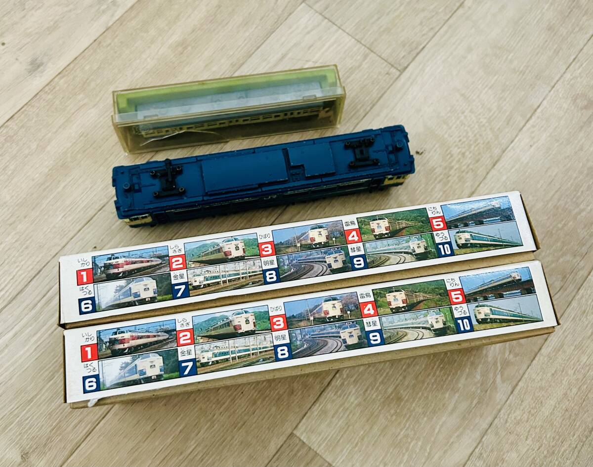 KATO製/EF65 1000番台/ 国鉄 モハ111-336形/アオシマ/ 1/150スケール/EXPRESS TRAIN/特急シリーズ/直線レール/鉄道模型セット×２/_画像3
