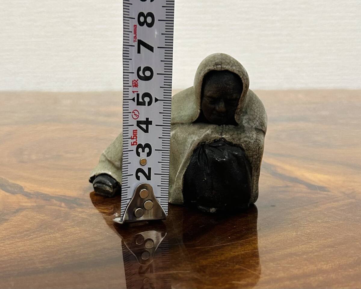 【達磨大師】中国/インド/日本/修行僧/僧侶/弾宗/陶器/焼物/繊細彫刻/時代物/当時物/骨董/古美術/顔か綺麗/_画像6