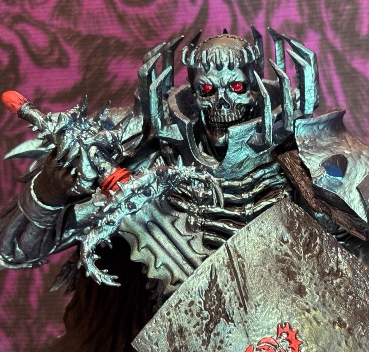 【リペイント】一番くじ ベルセルク 反撃の誓い B賞 髑髏の騎士MASTERLISE フィギュア 二次元塗装 2次元彩色 原画風塗装_画像6