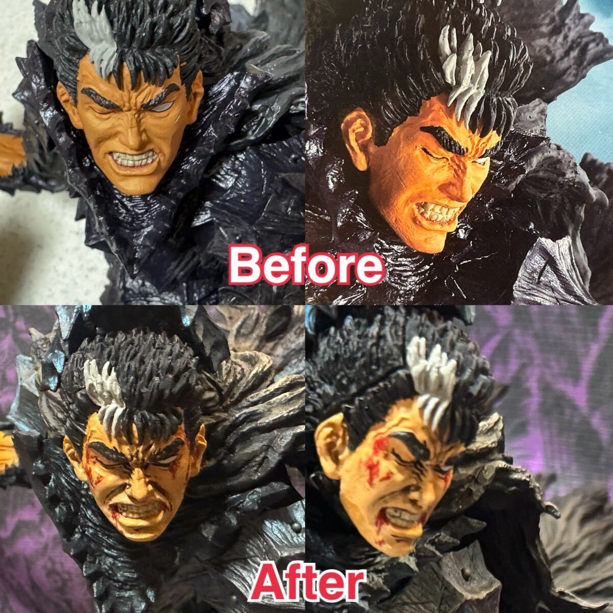 【リペイント】一番くじ ベルセルク 反撃の誓い A賞 ガッツ 二次元彩色 MASTERLISE フィギュア BERSERK 原作風_画像9