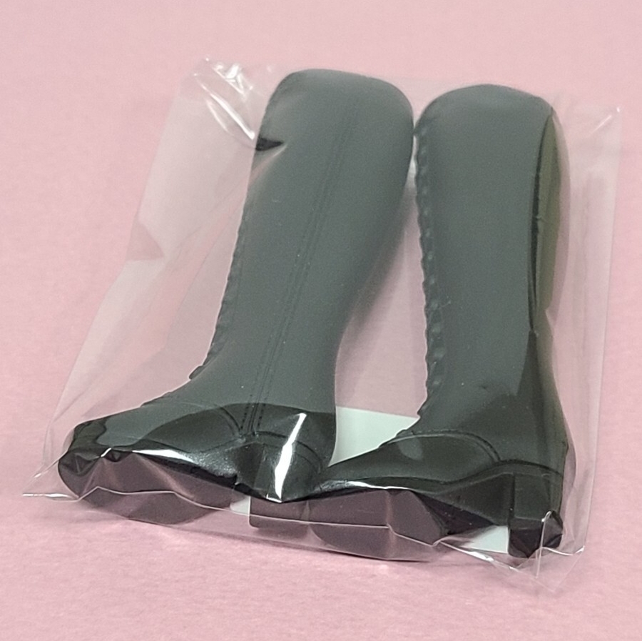 リカちゃんキャッスル　カントリーブーツ　編み上げブーツ　黒　セット_画像4