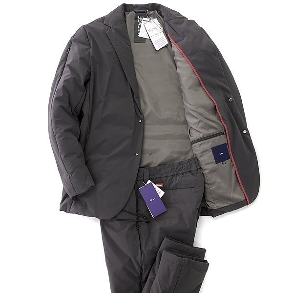 新品 2.6万 ジーステージ 撥水 テーラード 700FP ダウン ジャケット 46(M) 焦茶 【4-20201_7_46】 SOLOTEX 秋冬 G-stage ストレッチ メンズ_画像2