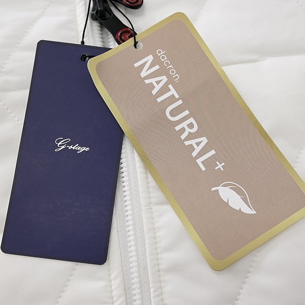 新品 ジーステージ dacron 中綿 キルト ジャージー スタンド ブルゾン 48(L) 白 【6-30406_1_48】 秋冬 メンズ G-stage ゴルフ ジャケット_画像9