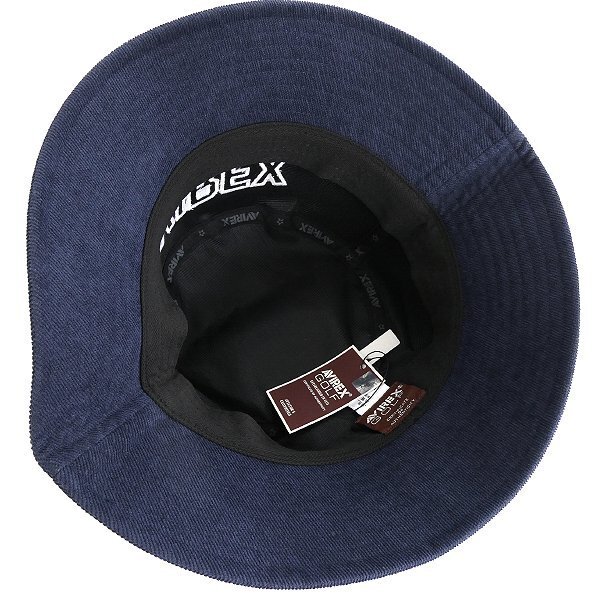 新品 アヴィレックス ゴルフ コーデュロイ バケット ハット 紺 【K20737】 AVIREX GOLF メンズ 帽子 ロゴ刺繍 起毛 カジュアル レジャー_画像4
