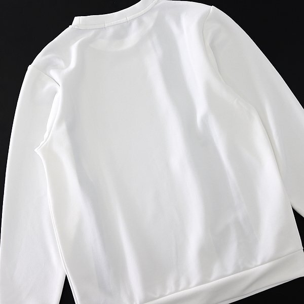 新品 インターメッツォ ブロッキング カルゼ ジャージー プルオーバー M 白 灰 黒 【I53108】 INTERMEZZO 丸首 クルーネック トレーナー_画像3