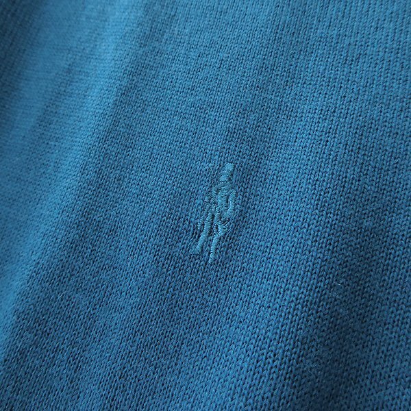 新品 3.3万 マッキントッシュロンドン 14G ウォッシャブル モックネック ニット L 青 【I47226】 秋冬 メンズ ウール セーター ハイゲージ_画像5