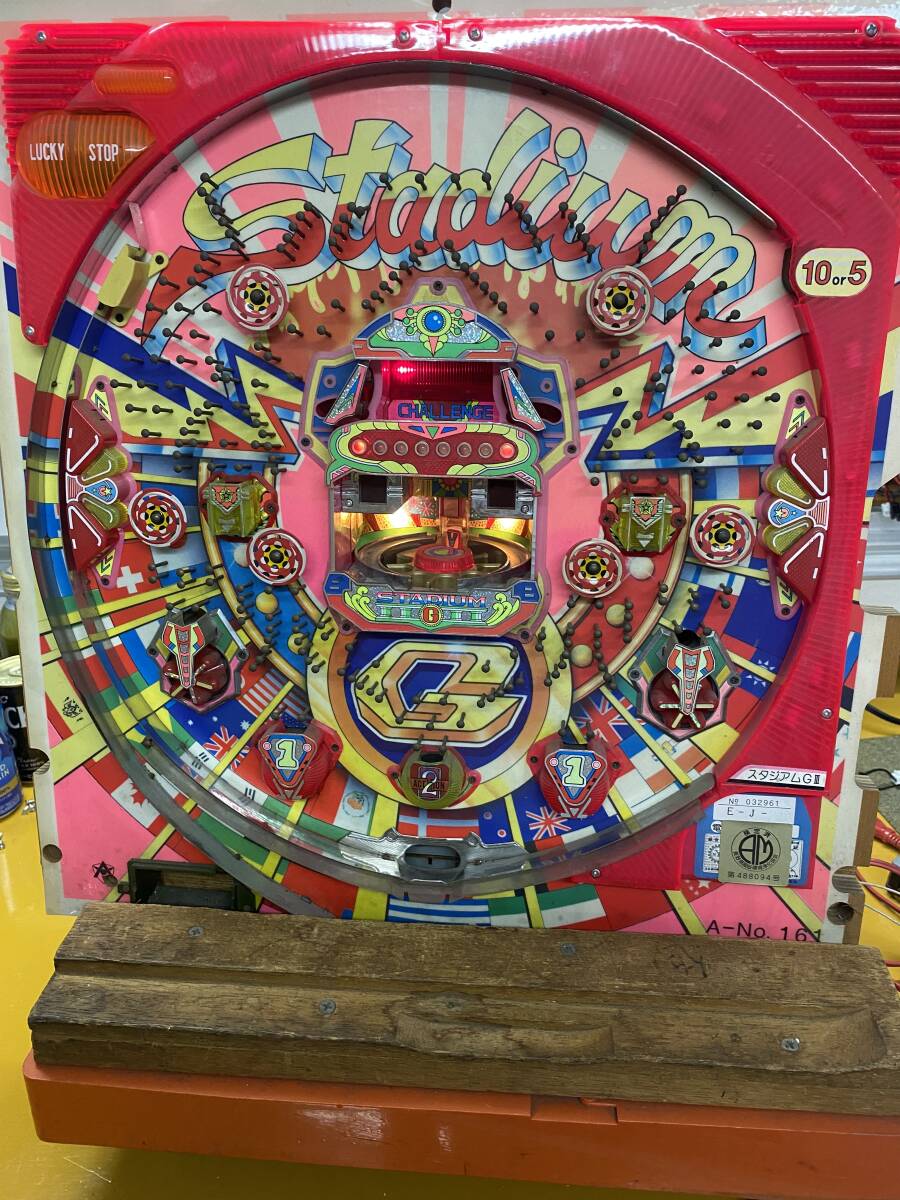  retro патинко cell основа { Stadium GⅢ} Sanyo очень редкий перо предмет 