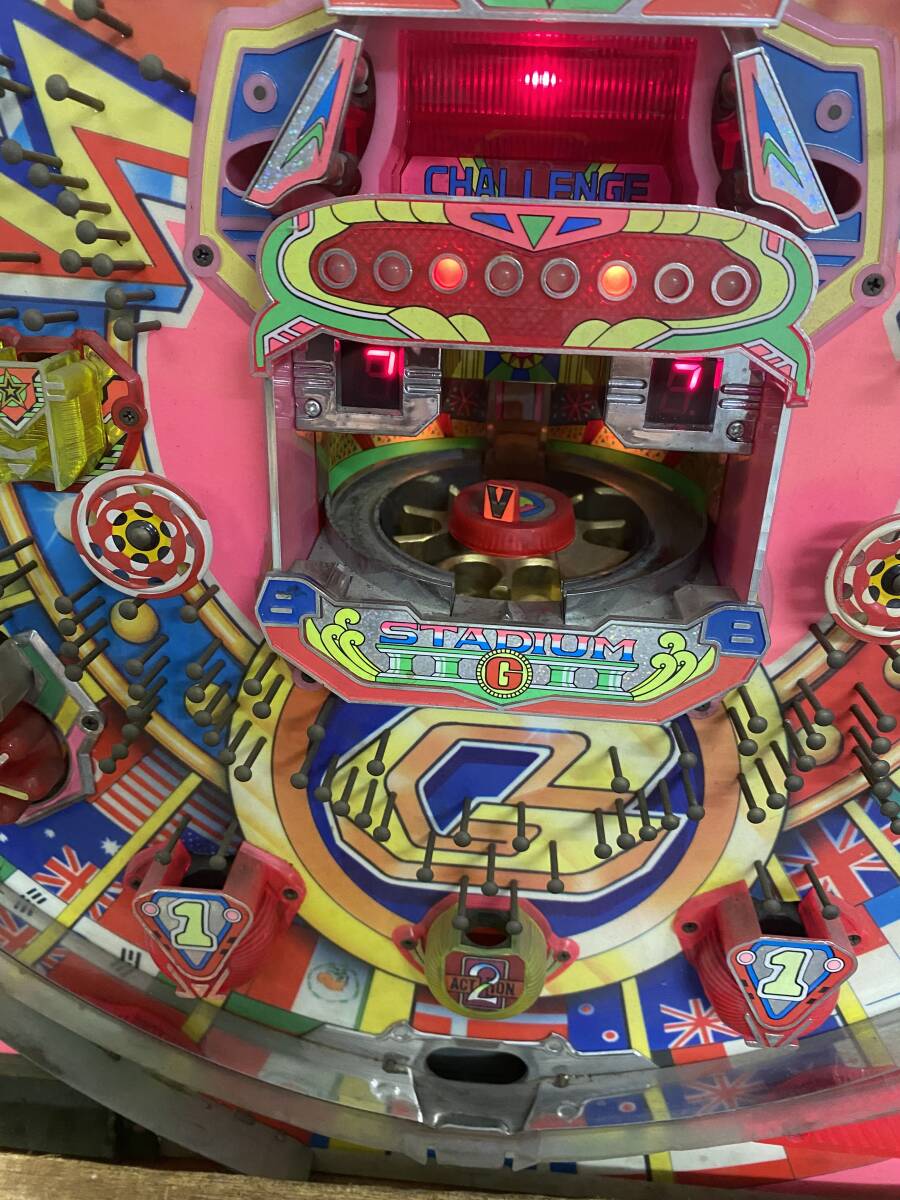  retro патинко cell основа { Stadium GⅢ} Sanyo очень редкий перо предмет 