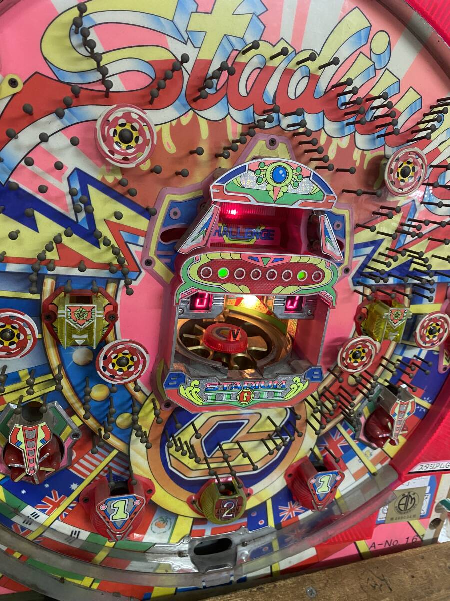  retro патинко cell основа { Stadium GⅢ} Sanyo очень редкий перо предмет 