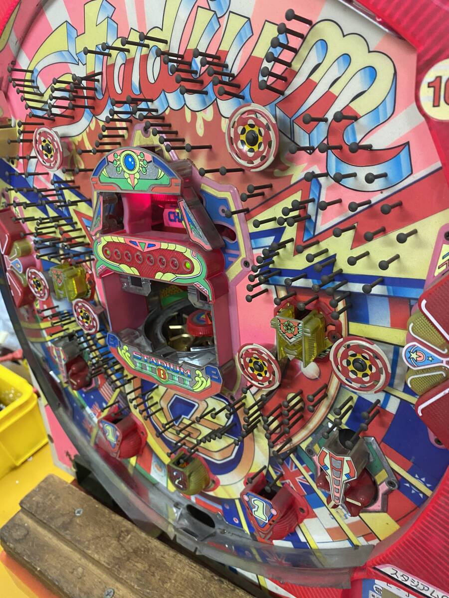  retro патинко cell основа { Stadium GⅢ} Sanyo очень редкий перо предмет 