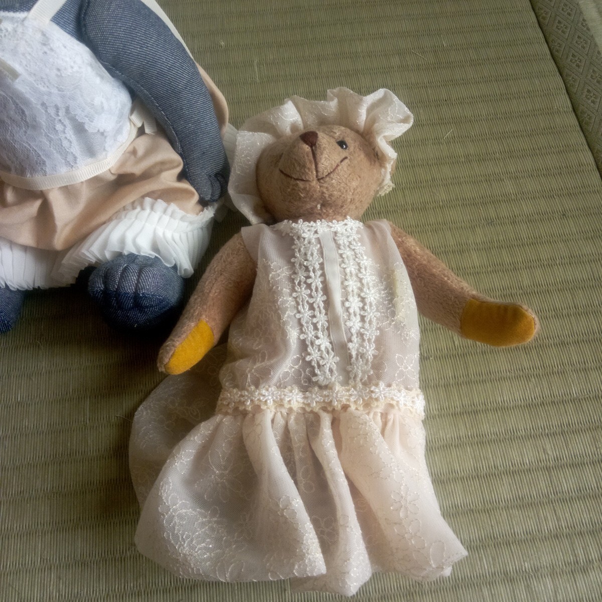 テディベアのドレス&小さなベア2体_画像6