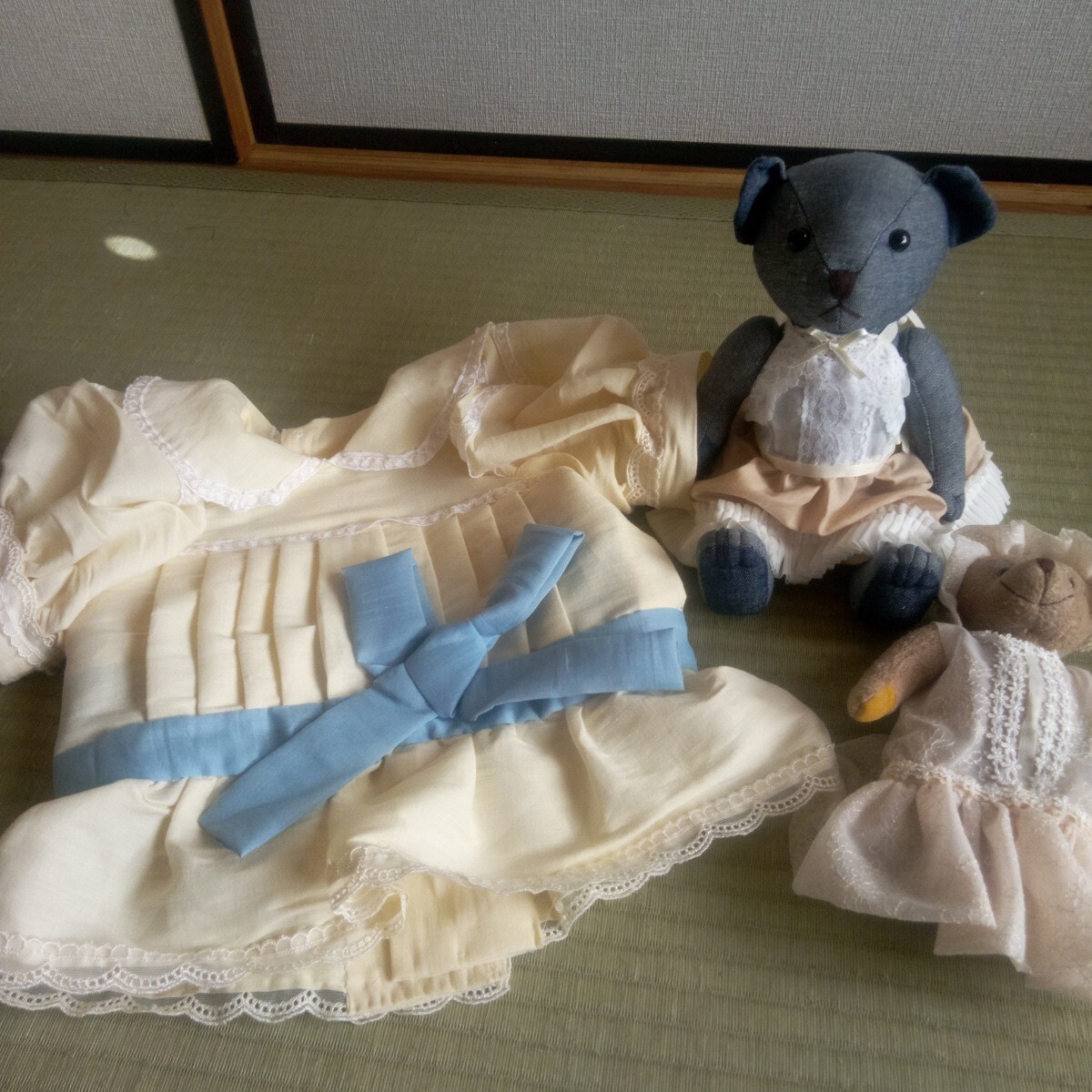 テディベアのドレス&小さなベア2体_画像7
