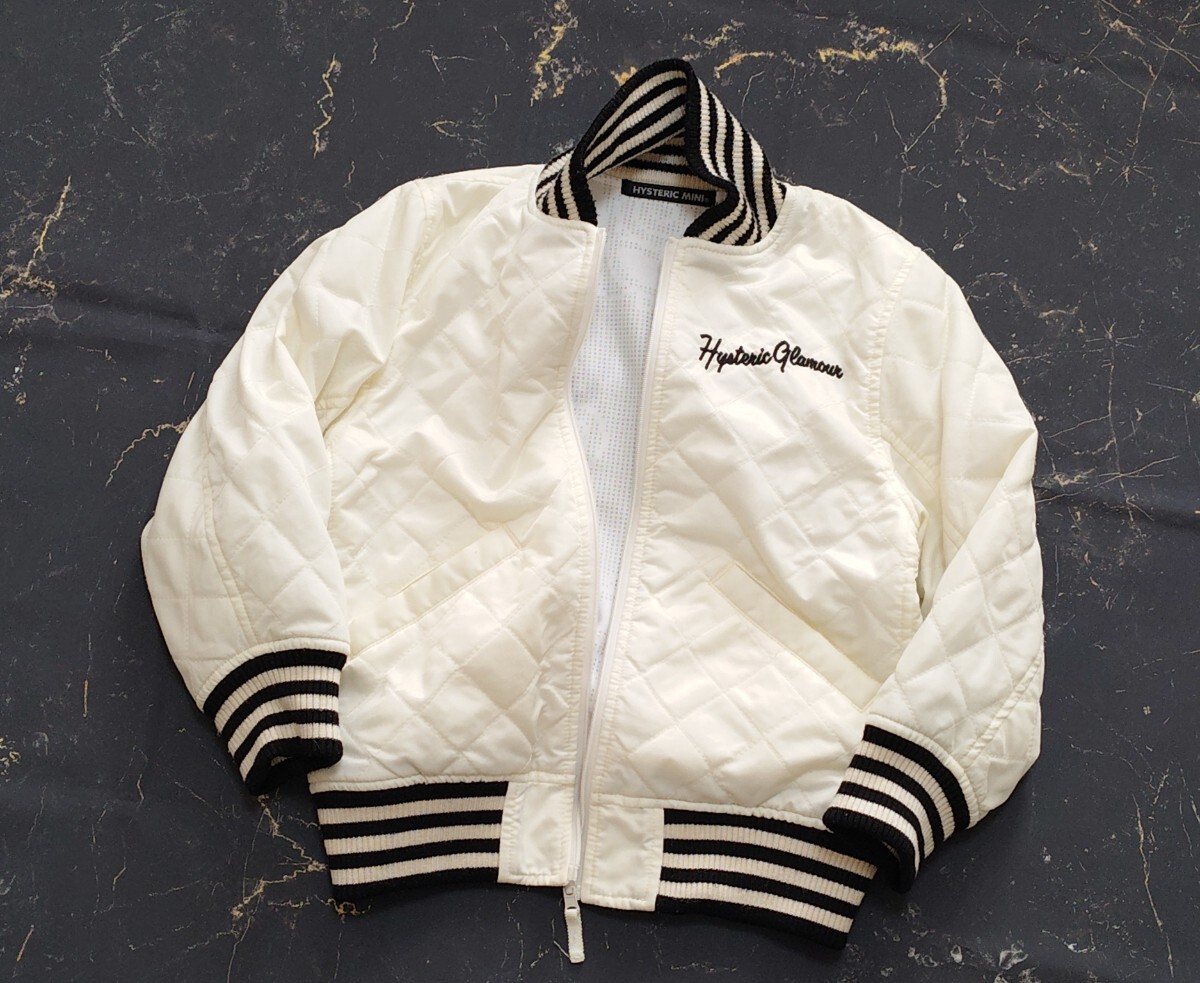 （110㌢）ヒステリックミニ ヒステリックグラマー アウター 刺繍キルティングジャケット ブルゾン スタジャン リバーシブル 2way キッズ_画像1