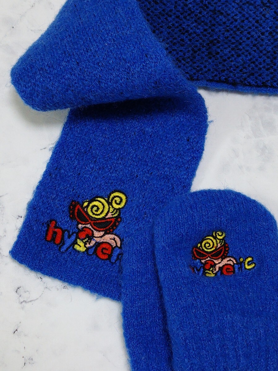 ヒステリックミニ / グラマー ベビーマフラー ＆ 手袋 セット ハイハイミニ 刺繍 男女兼用_画像2