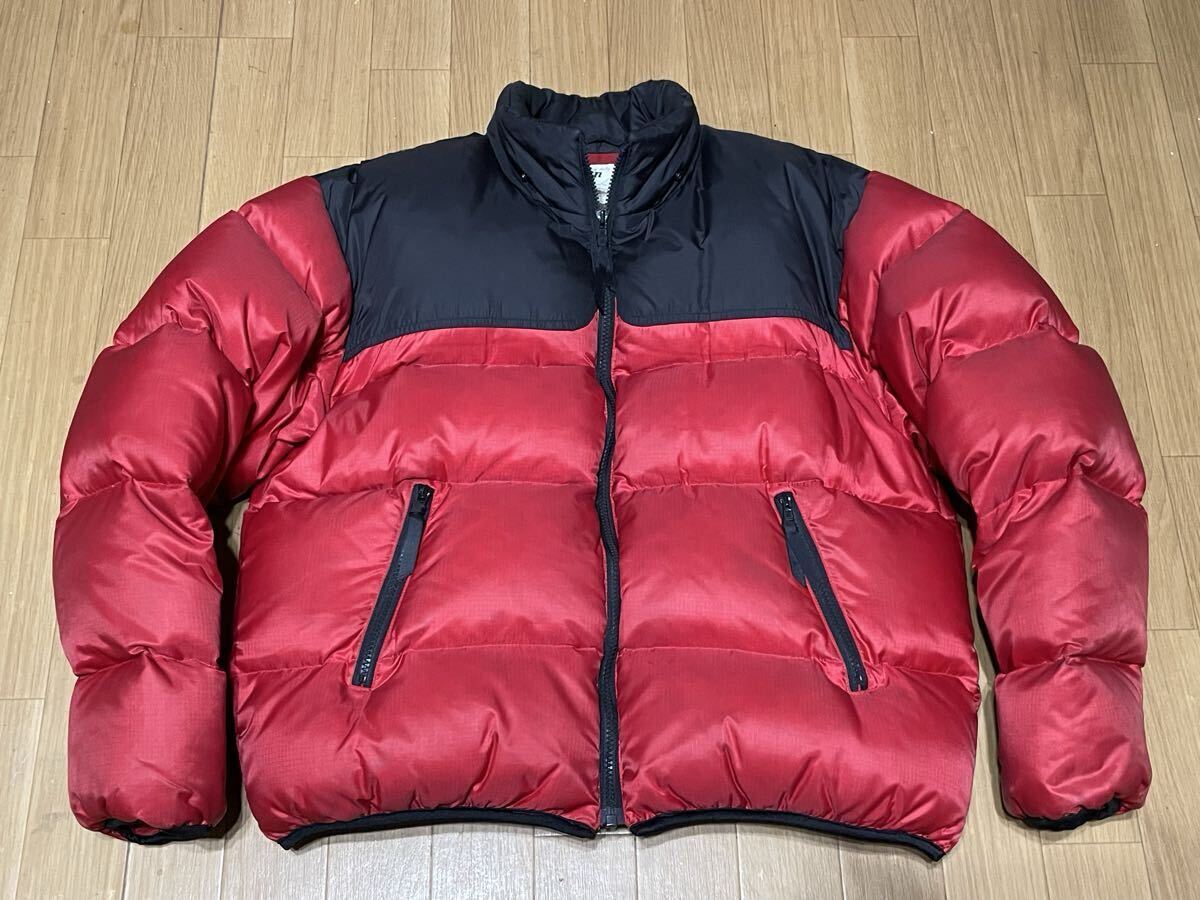 美品 希少 廃盤 90s ダウンジャケット レッド ブラック Mサイズ 赤 黒 ノースフェイス ヌプシ NORTH FACE Nuptse jacket サチモス_画像1