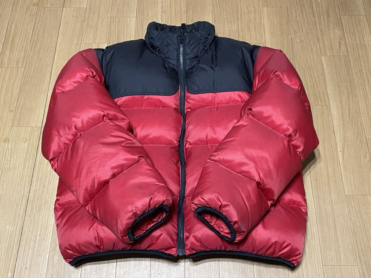美品 希少 廃盤 90s ダウンジャケット レッド ブラック Mサイズ 赤 黒 ノースフェイス ヌプシ NORTH FACE Nuptse jacket サチモス_画像2