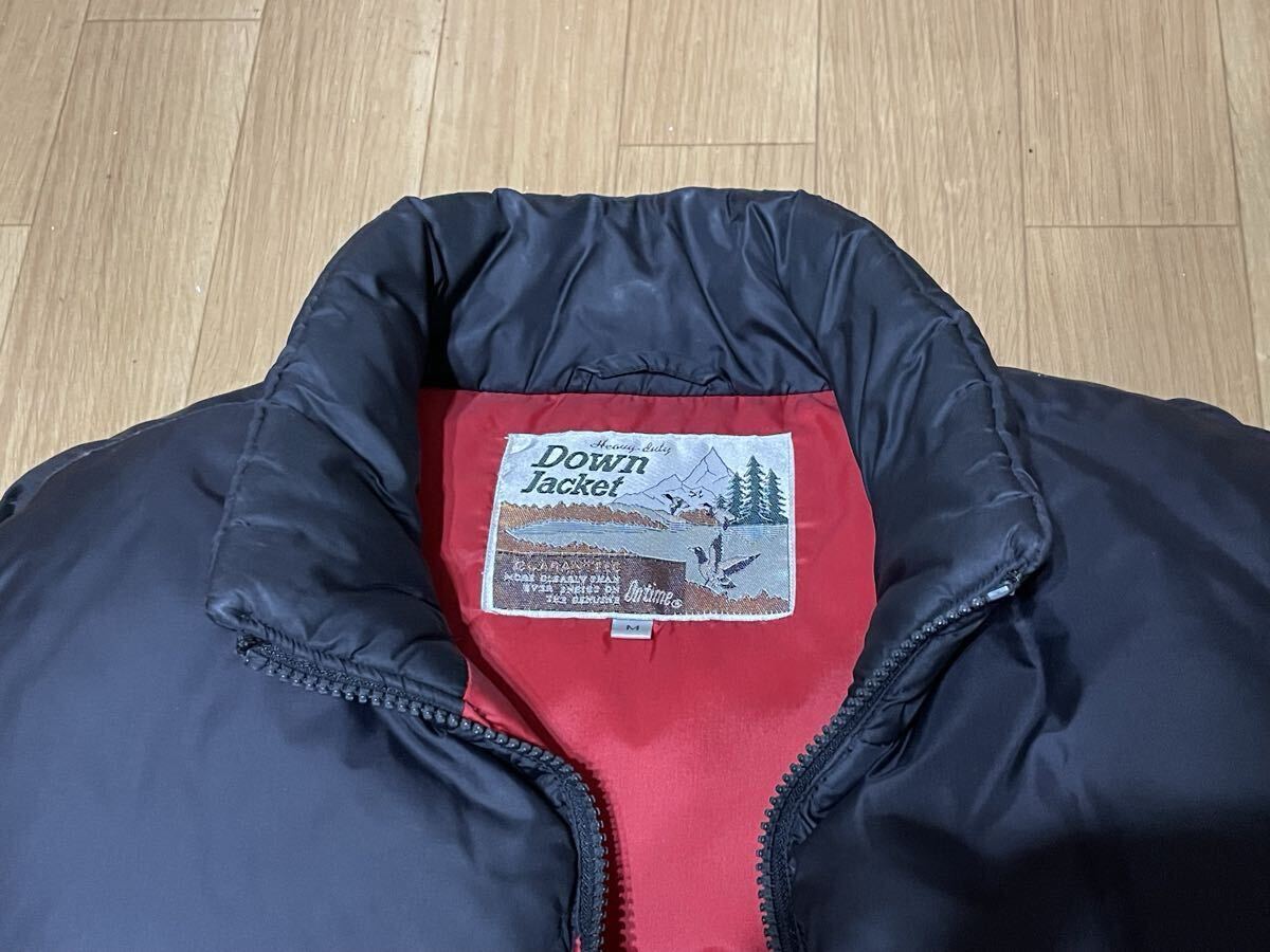 美品 希少 廃盤 90s ダウンジャケット レッド ブラック Mサイズ 赤 黒 ノースフェイス ヌプシ NORTH FACE Nuptse jacket サチモス_画像5