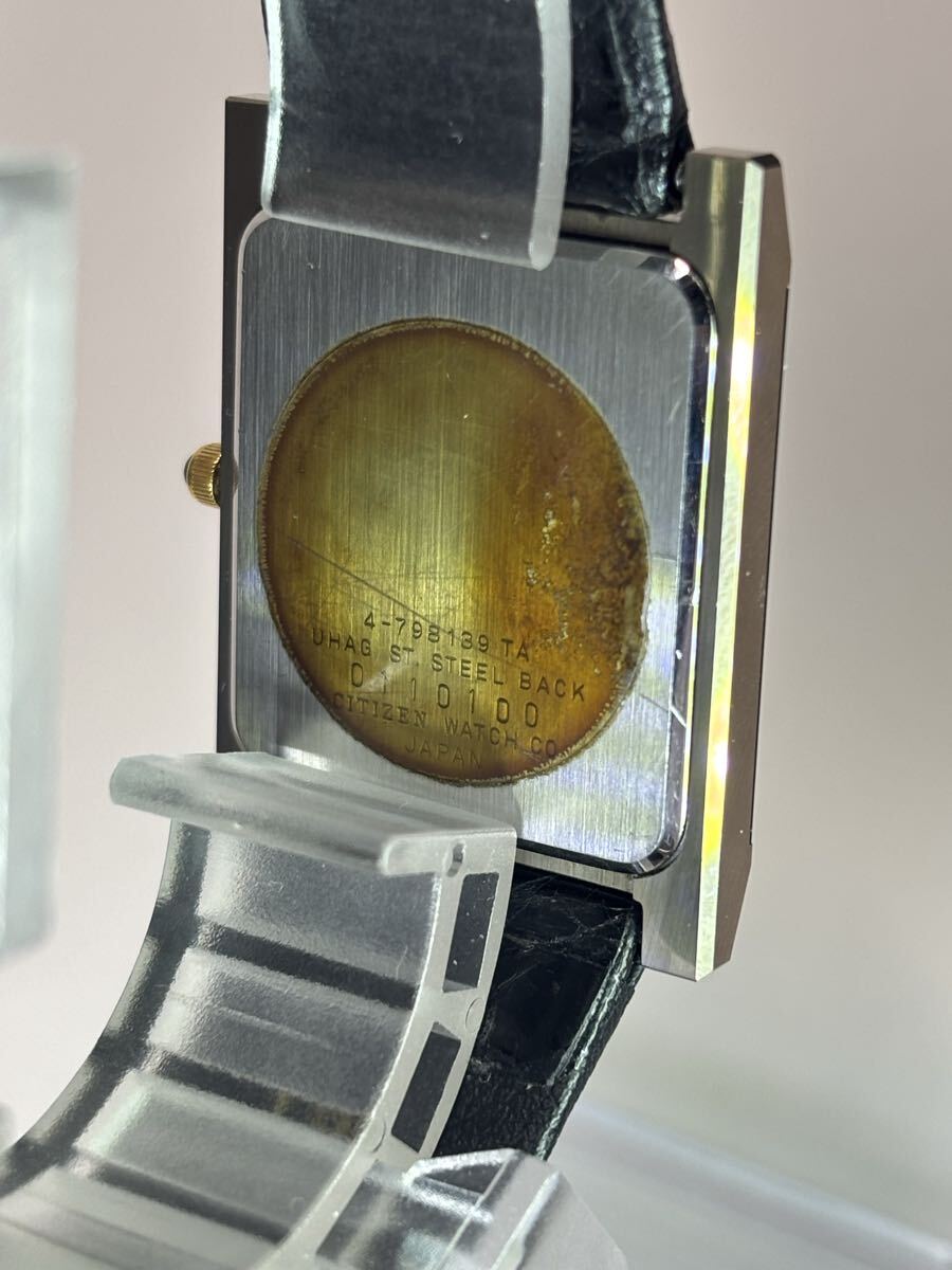 【超薄型/ドレス】CITIZEN EXCEED シチズン エクシード 腕時計 スクエア 稼働_画像5