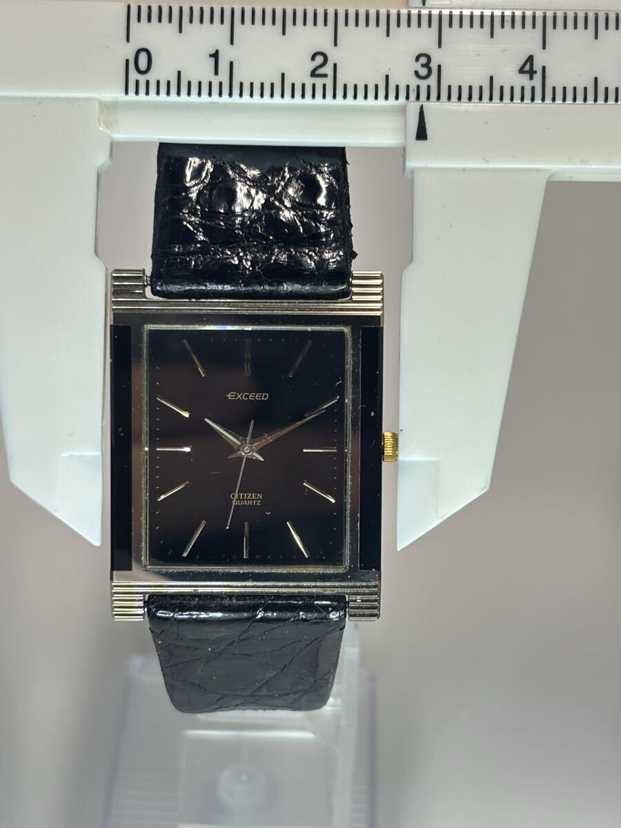 【超薄型/ドレス】CITIZEN EXCEED シチズン エクシード 腕時計 スクエア 稼働_画像6
