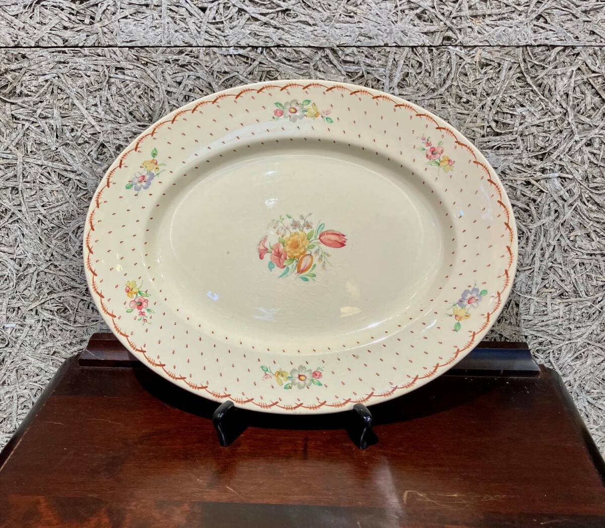 SusieCooper　スージークーパー　プランタンスプレイ　オーバルプレート　36㎝×28㎝　ヴィンテージ　_画像1