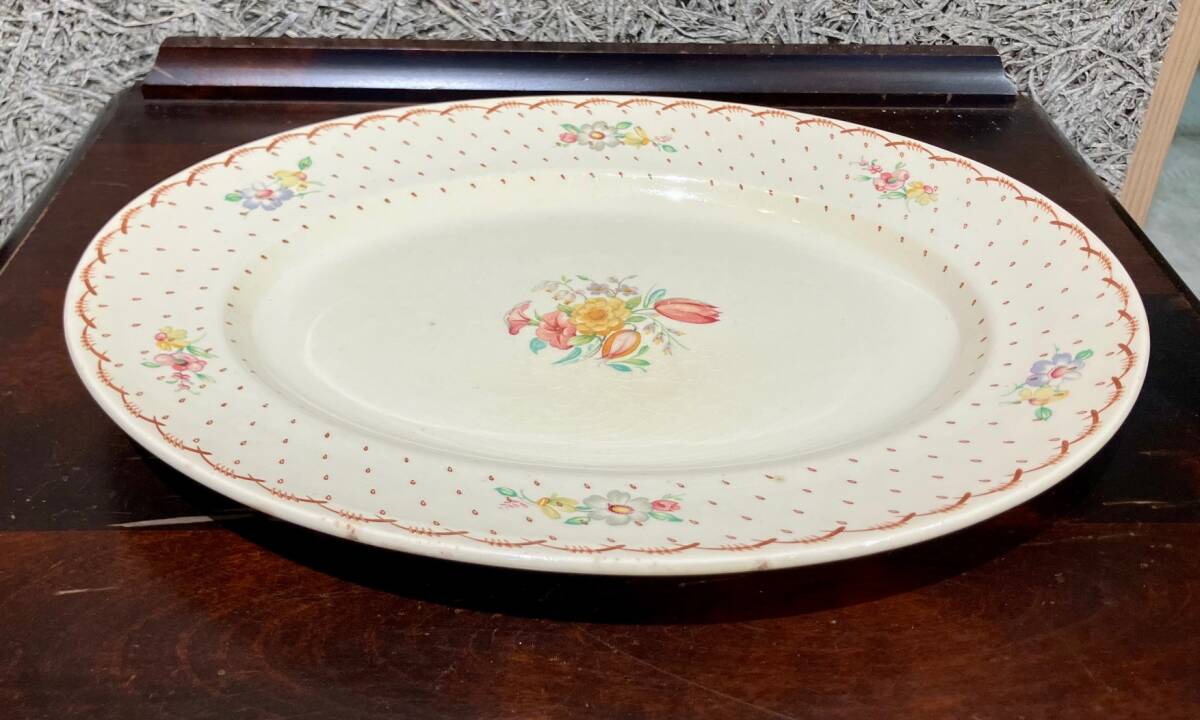 SusieCooper　スージークーパー　プランタンスプレイ　オーバルプレート　36㎝×28㎝　ヴィンテージ　_画像7