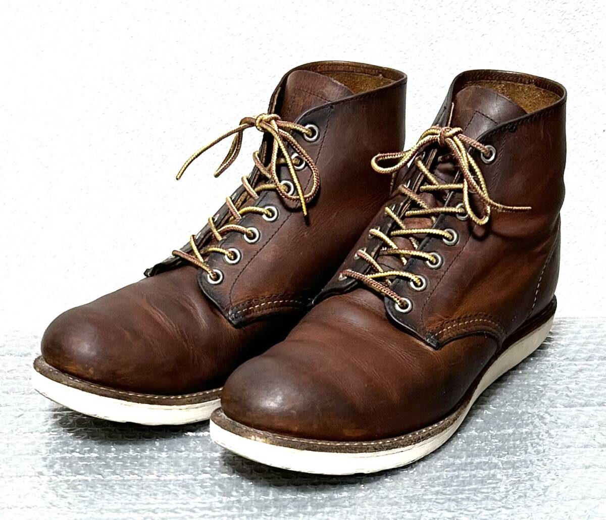 【9.5/D】9111 RED WINGレッドウィング★ハーレー ninja gpz FATBOYショベル softail★匿名配送★TOPGUN バイク ライダース_画像2