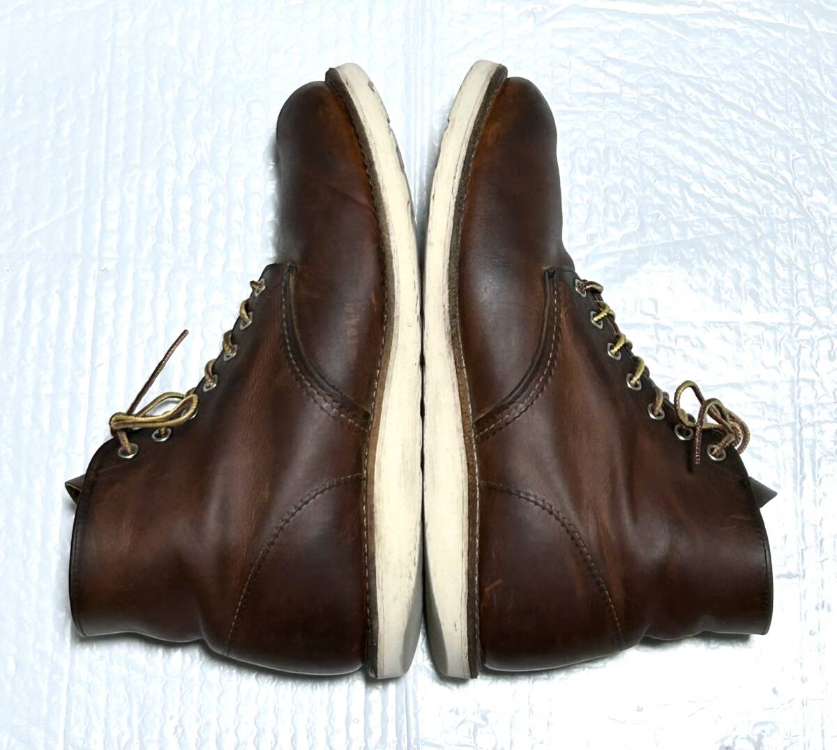 【9.5/D】9111 RED WINGレッドウィング★ハーレー ninja gpz FATBOYショベル softail★匿名配送★TOPGUN バイク ライダース_画像9