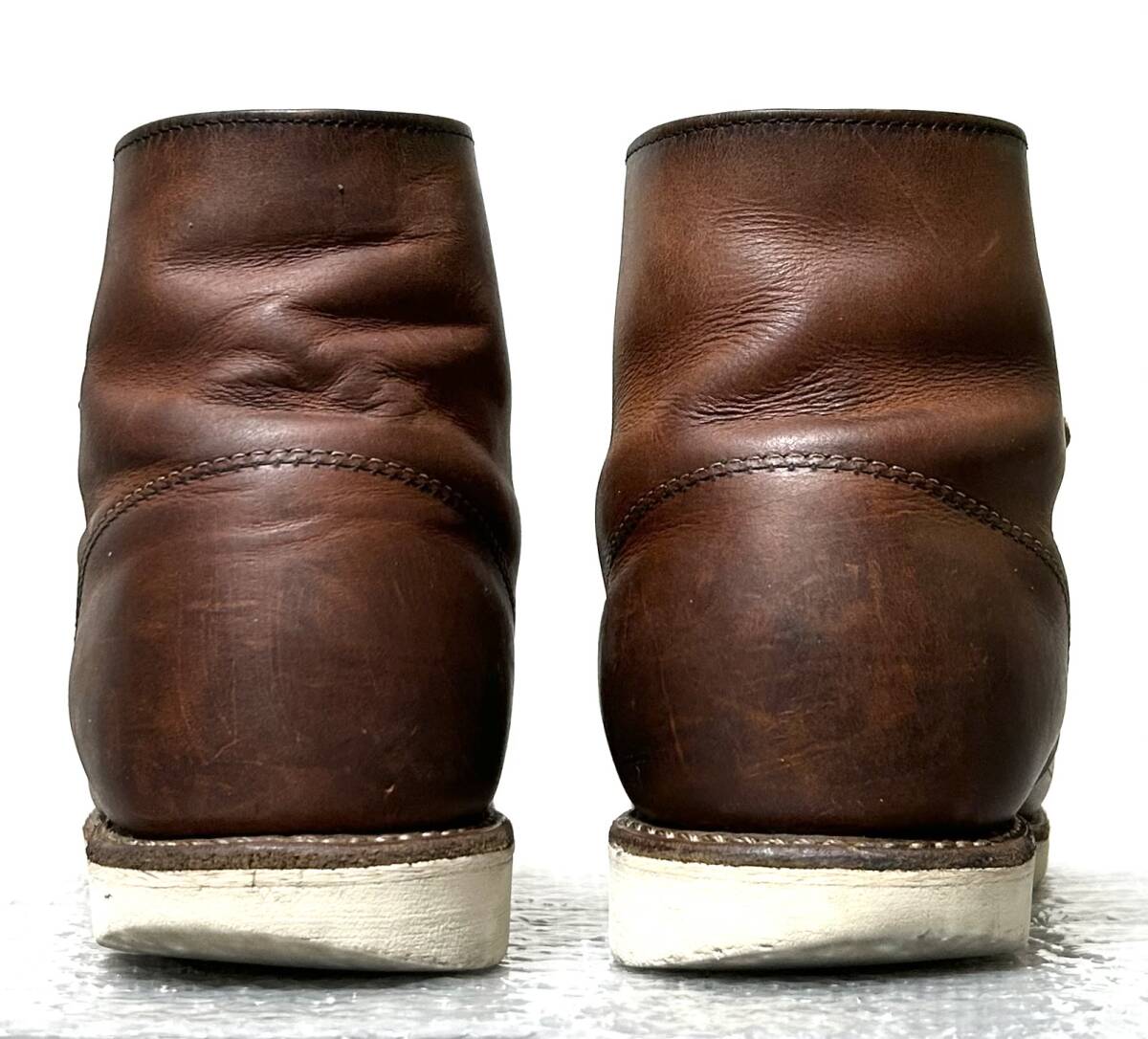 【9.5/D】9111 RED WINGレッドウィング★ハーレー ninja gpz FATBOYショベル softail★匿名配送★TOPGUN バイク ライダース_画像4