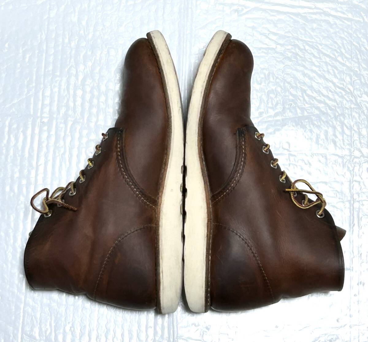 【9.5/D】9111 RED WINGレッドウィング★ハーレー ninja gpz FATBOYショベル softail★匿名配送★TOPGUN バイク ライダース_画像8