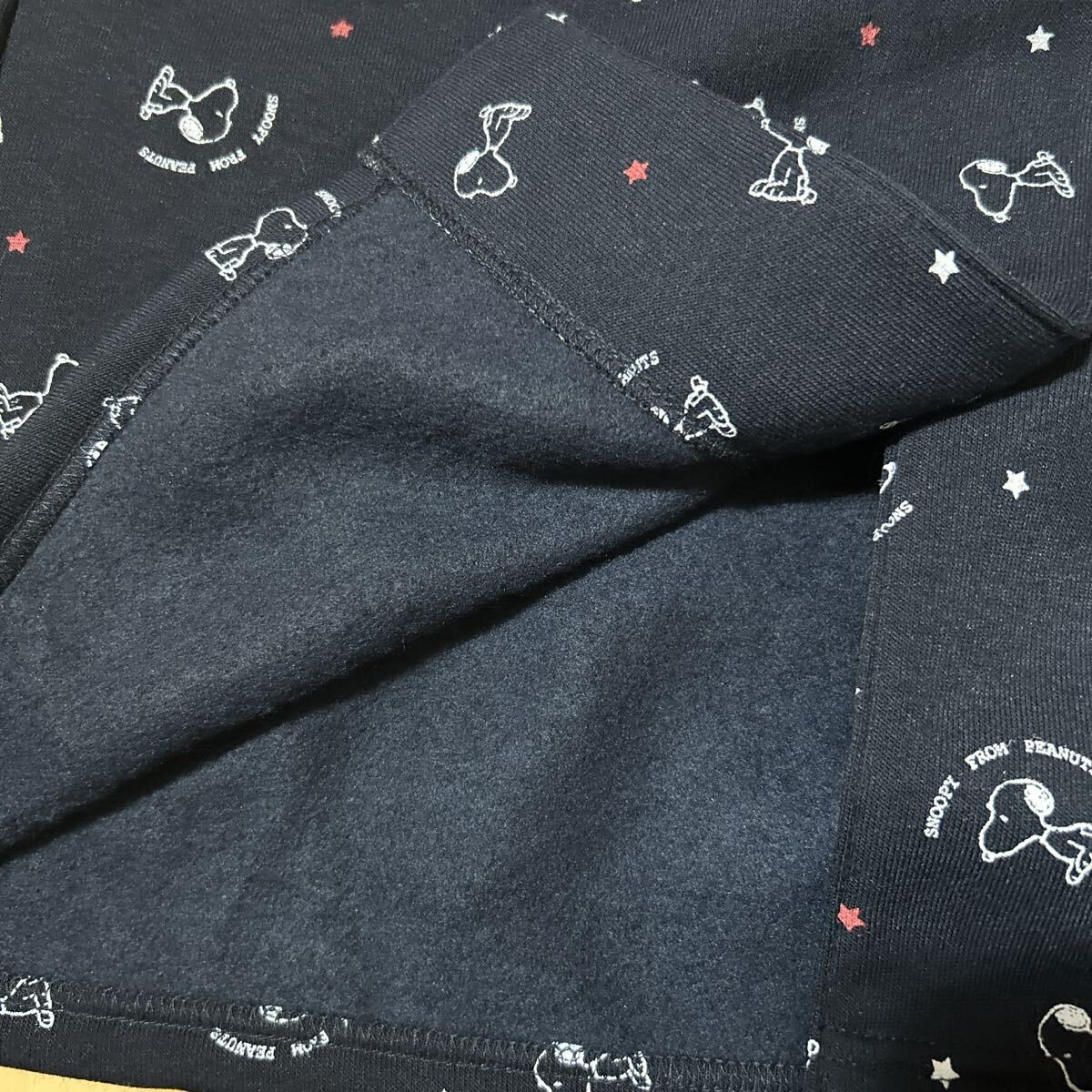 新品未使用スヌーピーSNOOPY裏起毛レディースLネイビーパジャマピーナッツ パジャマ_画像4