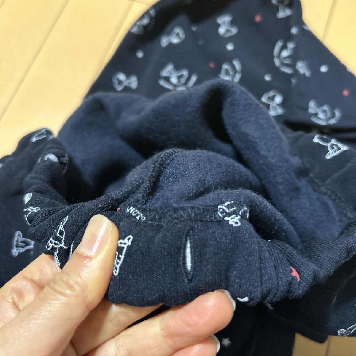 新品未使用スヌーピーSNOOPY裏起毛レディースLネイビーパジャマピーナッツ パジャマ_画像10