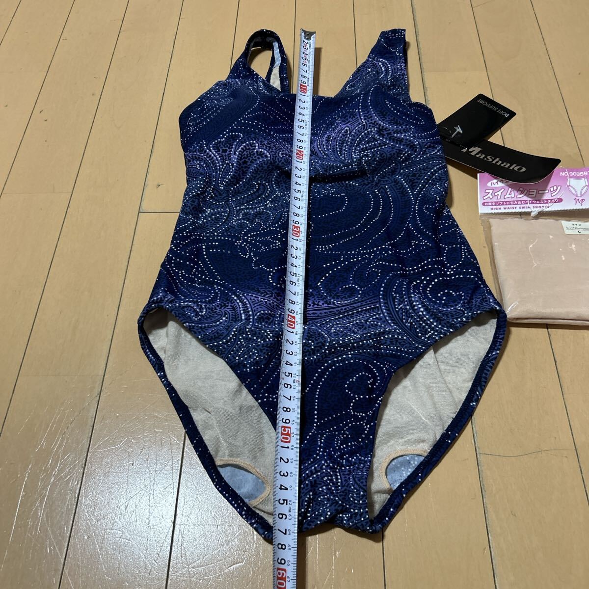 新品未使用MashaloレディースL水着ワンピーススイミング競泳用プール_画像2
